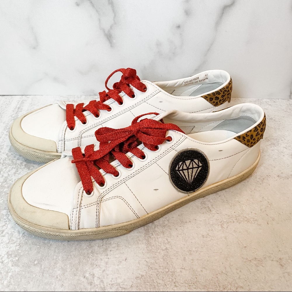 Like new - SAINT LAURENT Court Classic Diamond sneakers Sz 41 (size 10) - Picture 1 of 7
